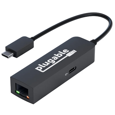 Plugable USB-C to 2.5GbE Ethernet Adapter with 100W PD Charging Plugable USB-C to 2.5GbE Ethernet Adapter with 100W PD Charging